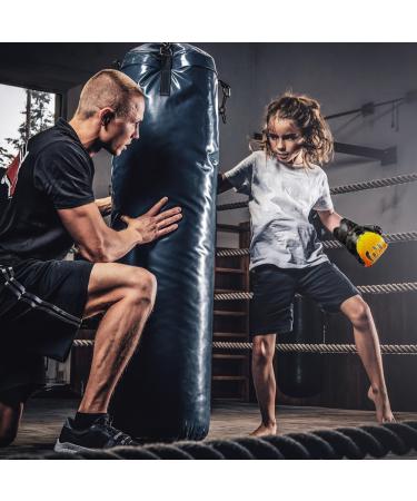 Flintronic Children's Boxing Gloves - 6oz Junior Kickboxing Muay Thai MMA Martial Arts Sparring (Ages 3-10) - Black Flame Style - Buy Online on GoSupps.com
