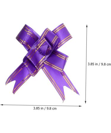 FRCOLOR 6pcs Glossy Decorative Bow Set - Yellow Pink & Purple Ribbon Bows for DIY Gifts & Present Wrapping | International Shipping Available - Buy Online on GoSupps.com