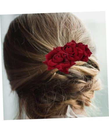 Ipetboom 1pc Wedding Rose Flower Hair Comb Wedding Comb Bridal Headpiece Bridal Hair Clip Hair Jewels for Women The Rose for Women Hair Accessory for Women Floral Comb Jewelry Bride Flowers - Buy Online on GoSupps.com