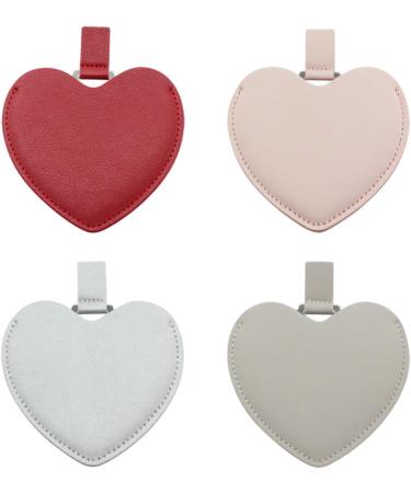 BOOFIRE Small Heart Handheld Mirror - Stainless Steel Anti-Falling Travel Mirror for Women & Girls - Compact & Portable - Perfect for Travel, Camping, and Home Use - Silver Heart Design - Buy Online on GoSupps.com