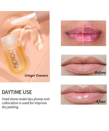 Derol Lip Plumper - Natural Lip Plumping Gloss Syrup for Day and Night - Buy Online on GoSupps.com