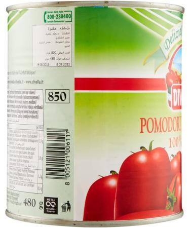  Italian Gourmet E.R. Divella Pomodori Pelati Plum Tomatoes 100% Italian 12 x 800 g + Italian Gourmet Pulp 400 g - Buy Online on GoSupps.com