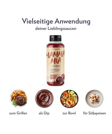 Gymqueen Mamma Mia Zero Sauce 3x265ml - Low-Calorie Fat-Free Sugar-Free Vegetarian & Lactose-Free | Perfect for Dishes & Salads - Buy Online on GoSupps.com