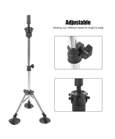 Shop Crazy Sale: Foldable Hairdressing Training Head - Adjustable Barber Pupil Headstand (Silver) - Buy Online on GoSupps.com