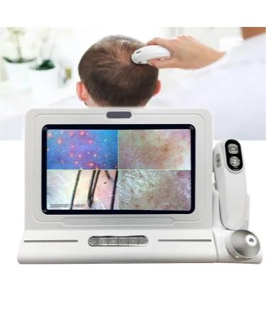 Digital Skin Detector with 11 Inch LCD Screen Moisture Tester Hair Skin Analyzer Skin Tester Skin Pigment Tester HD Skin and Hair Detection Hair Follicle Detector