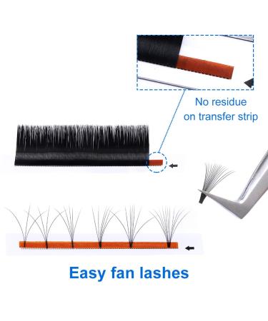 Easy Fan Lashes 0.07 | Self-Fan Eyelet Extensions | D Curl 10mm Volume Eyelash Extensions - Buy Online on GoSupps.com