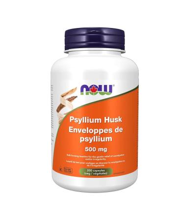 NOW Psyllium Husk Capsules 500mg 200 Count