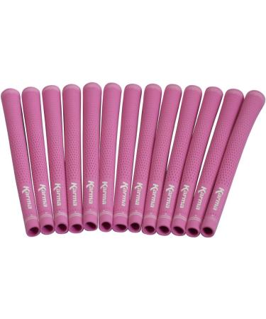 Karma Ladies Pink Golf Grips Pro Velvet Set - 13 Grips with Tape, Clamp, and Instructions - Buy Online on GoSupps.com