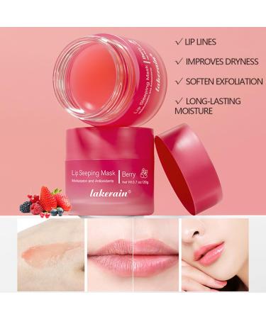 Sleeping Lip Mask - Hydrating Berry Lip Balm & Oil | Nourish & Moisturize | Perfect Night Care for Soft Lips - Buy Online on GoSupps.com