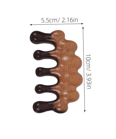 Hoement Wooden Hair Massage Comb - Wide Tooth Comb for Curly Hair & Scalp Care | 10x5.5cm Black - Buy Online on GoSupps.com