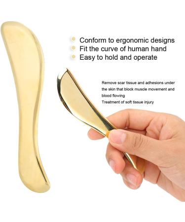 Verdant Touch Shabbrett Brass Gua Sha Tool - 180mm Massage Device for Body & Neck Pain Relief - Buy Online on GoSupps.com