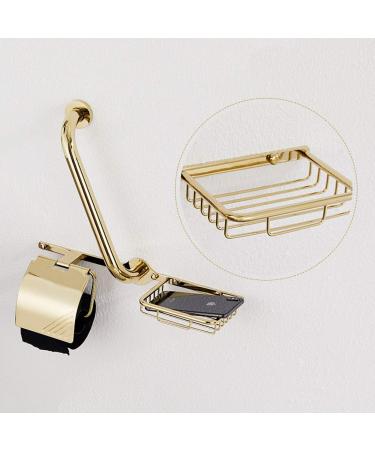 Bathroom Grab Bar Safety Support Rail Bath Grab Bars Brass Bathroom Anti-Slip Rail Handicap Handrails for Toilet Bath Security Wall Mount