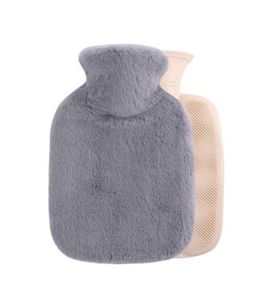 VUCDXOP hot bottle with soft cover 2 pieces of leak-proof 2l large heat bottles with kangaroo pocket heat bottle with cover bed bottle Hot water bag for children & adults pain relief