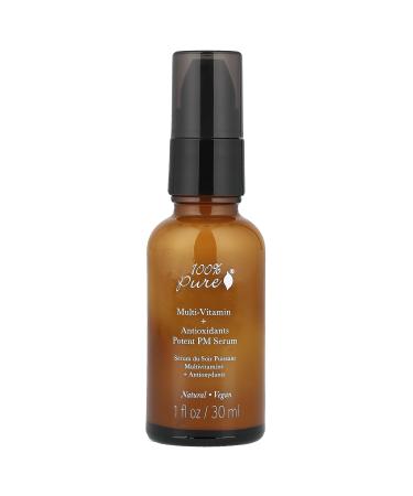 100% PURE Multi-Vitamin + Antioxidants Potent PM Serum 1 fl oz (30 ml)