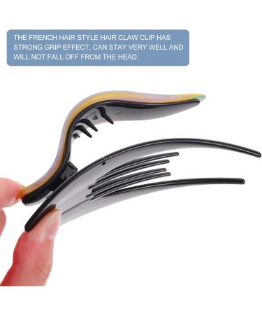LALAFINA Banana Clip Concord Curved Hair Clips Womens French Concord Curved Hair Clip No Slip Strong Grip Beauty Accessory Fashion Pin Teeth Clamp for Thick Hair Flat Hair Clips Grip As Shown 2 - Buy Online on GoSupps.com