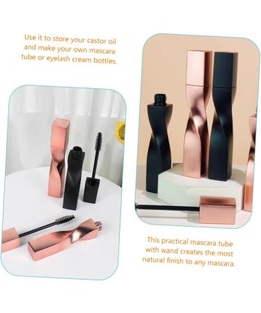 Beavorty 4pcs Eyelash Brush Empty Tube Empty Mascara Bottle Clear Extension Rod to Rotate Take Plastic Rose Gold 11.5x1.8cm - Buy Online on GoSupps.com
