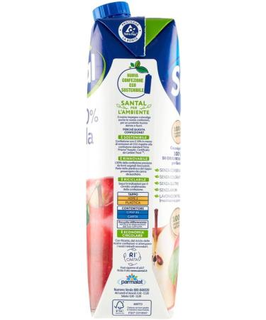 Parmalat Santal I Classici Fruit Juice Apple 100% natural fruit juice Soft drink Tetrapack 1000ml - Buy Online on GoSupps.com