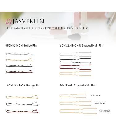 JASVERLIN U Shaped Hair Pin Silver Bun Pins for Women - 100pcs | Curly Hair Bobby Pins for Wedding & Dance - Buy Online on GoSupps.com