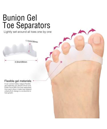 Toe Relief Protector Kit - Alleviate Pain from Hammer Toe & Hallux Valgus | Toe Separators & Footrests for Healing - Buy Online on GoSupps.com