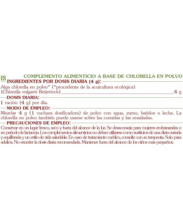 Organic CHLORELLA POWDER * 25 servings/Chlorella powder 100g * Antianemic energy hepatoprotective immune system * Satisfied Guarantee or Rembours * Made in France - Buy Online on GoSupps.com