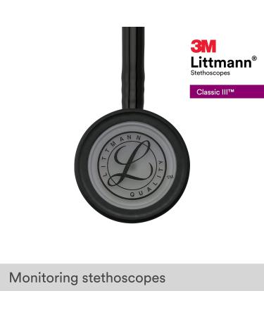 3M Littmann Classic III Monitoring Stethoscope Smoke-Finish Black Tube 69 cm 5811 - Single Piece - Buy Online on GoSupps.com