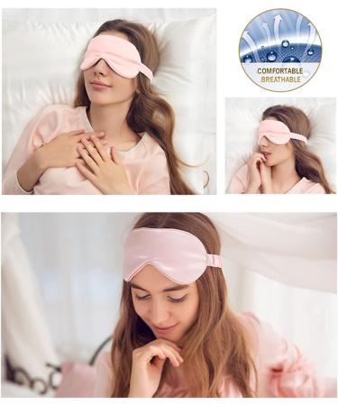 Silk Sleep Mask for Women/Men/Girls | 19 Momme 100% Pure Mulberry Silk | Blackout Anti-Allergy Blindfold | Elastic Strap for Night Travel Nap Meditation | Burgundy Red - Buy Online on GoSupps.com