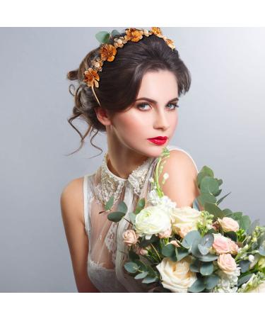 10 PCS Gold Metal Rhinestone Pearl Headbands - Wedding Bridal Hair Accessories - Buy Online on GoSupps.com