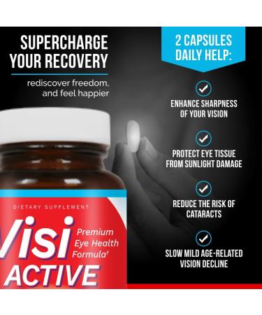 Vision Support Supplement - Eye Health Formula with L-Tartrate Resveratrol Blueberry Extract Vitamins A C D & 11 Ingredients for Vision Support - 60 Capsules/Bottle - 1 Pack 60 Count (Pack of 1) - Buy Online on GoSupps.com