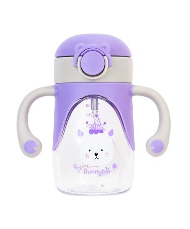 Bunnytoo Sippy Cup for Toddlers-240 ml Baby Cup Suitable from 6+ Months Learner Cup Night Trainer Cup Independent Drinking Spill-Free Toddler Cup Leak-Proof Silicone Spout BPA-Free-Purple