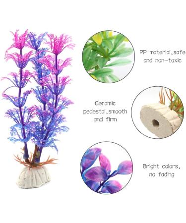 Buy Huayue 15-Piece Plastic Aquarium Plants | Colorful & Versatile Aquarium Decorations for Aquatic Bliss - Buy Online on GoSupps.com