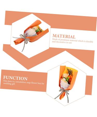 Angoily 3 Sets Rose Bouquet Box Rose Scented Wedding Favor Boxes Astetic Room Decor Flower Arrangement Soap Bridal Soap Bouquet Decoration Flower Box Artificial Bride - Buy Online on GoSupps.com