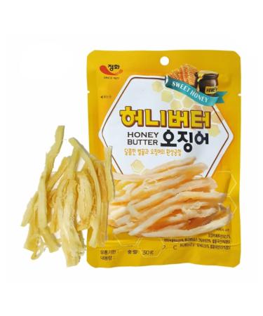 Butter Squid  Korean Squid Flavorful Grilled Honey Butter Korean Dry Squid 1.06 Ounce (5 Pack) 1.06 Ounce (Pack of 5)