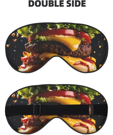 Fast Food Print Eye Mask - Adjustable Blackout Eye Mask for Sleep Aid | Unisex Sleep Mask for Men & Women - Buy Online on GoSupps.com