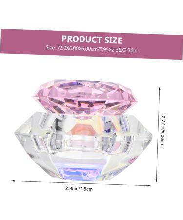 POPETPOP 1pc Nail Art Crystal Cup Glass Dappen Cup Small Clear Glass Crystal Cup Acrylic Powder Holder Nail Crystal Cup Nail Powder Mixing Cups Crystal Art Glass Care Jewelry Rack 7.5x6cm Pink - Buy Online on GoSupps.com