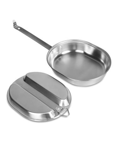 Goetland 304 Stainless Steel US Military Mess Kit Plate Set GI Type Outdoor Camping Hiking Picnic BBQ Beach