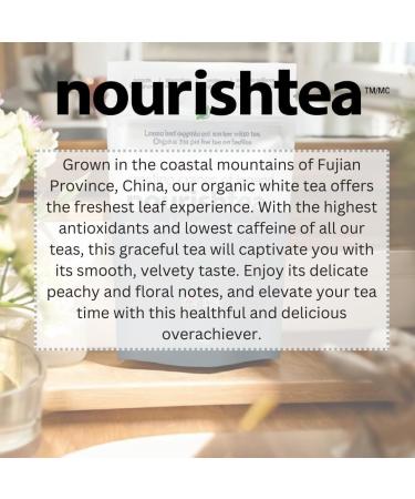 nourishtea - cresting cranes of legend organic premium loose leaf tea anti-oxidants peachy floral delicate 50g (pack of 1) - Buy Online on GoSupps.com