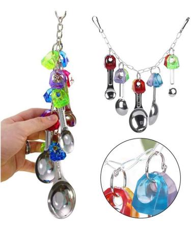 Ycnpeatt 1Piece Bird Swing Toys Parrot Hanging Chewing Toys for Parakeet Cockatiel Conure Cockatoo Macaw African Greys Parrot Cage Toys Blue - Buy Online on GoSupps.com