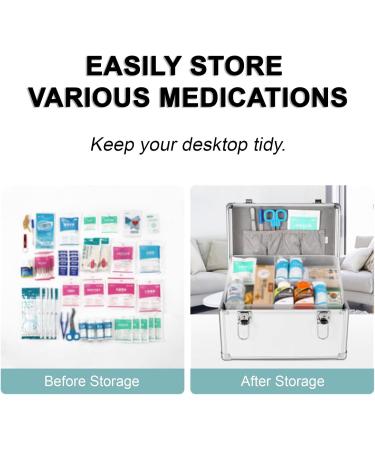 WHYATT Medicine Lock Box - Secure Aluminum Storage for Medications | 17.7x10.6x10.6in with Key | International Shipping Available - Buy Online on GoSupps.com