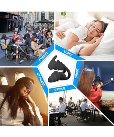2 Reusable Noise Cancelling Ear Plugs for Sleeping and Hearing Protection - Soft Silicone Earplugs for Noise Reduction at Concerts, Motorcycles, and Work (Black) - Buy Online on GoSupps.com