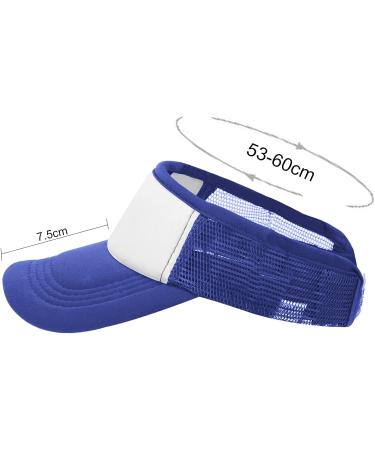 Customized Visor Hat | Personalized Men Women Adjustable Baseball Cap | Blue Summer Sun Hat - Buy Online on GoSupps.com