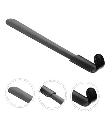 DOITOOL 2pcs Long Stainless Steel Shoehorn Set - Household and Travel Shoe Assist Tool for Men, Women, Kids - Pregnancy Helper, Black Handle - 41.3x4.3cm - Buy Online on GoSupps.com