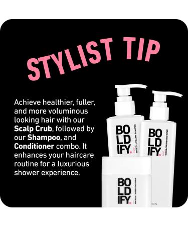 BOLDIFY Scalp Scrub | Pre-Wash Hair Treatment for Volume & Growth | Detoxifying Exfoliator for Healthy Hair & Scalp - Buy Online on GoSupps.com