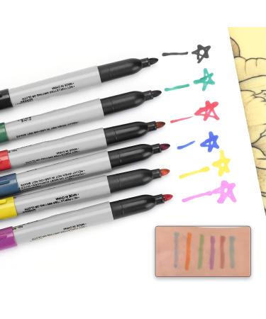 12 Colors Tattoo Marking Pen Set - Temporary Body Markers for Piercing & Stencil Skin Art Tools - Buy Online on GoSupps.com