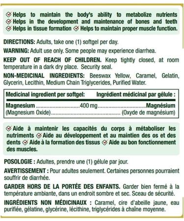 Nature's Bounty Magnesium 125 Liquid Softgels - Enhanced Absorption - Capsules - Buy Online on GoSupps.com