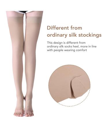 Buy Anggrek Compression Stockings for Women | 23-32 mmHg Thrombosis Open Toe Thigh High Socks (XL) - International Shipping Available - Buy Online on GoSupps.com
