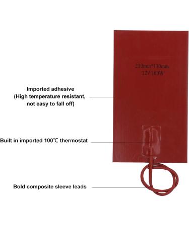 Buy Asixxsix Silicone Heating Pillows - 100W Waterproof 9.1x5.1 inches Automatic Temperature Control for DC12V Fuel Tanks - Buy Online on GoSupps.com