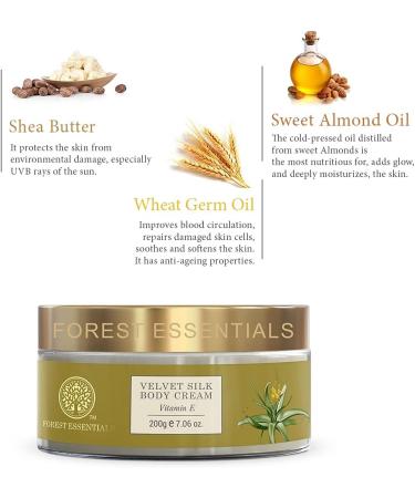 Forest Essentials Velvet Silk Vitamin E Body Cr me 200 g - Buy Online on GoSupps.com