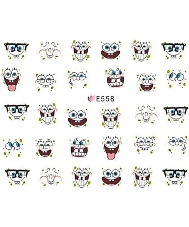 Spongebob Cartoon Style Nail Art Decals - 12 Sheets | Cute 3D Nail Stickers for Women & Girls | Manicure Accessories - Buy Online on GoSupps.com