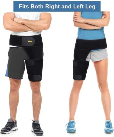 Adjustable Groin Support Bandage | Compression Cuffs for Thighs | Relieve Muscle Pain & Sports Injuries - Buy Online on GoSupps.com