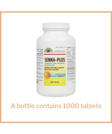Senna Plus Stool Softener Tablet 1000/Bottle 50mg/8.6mg Docusate Sodium/Sennosides - 455-01-GCP - Buy Online on GoSupps.com